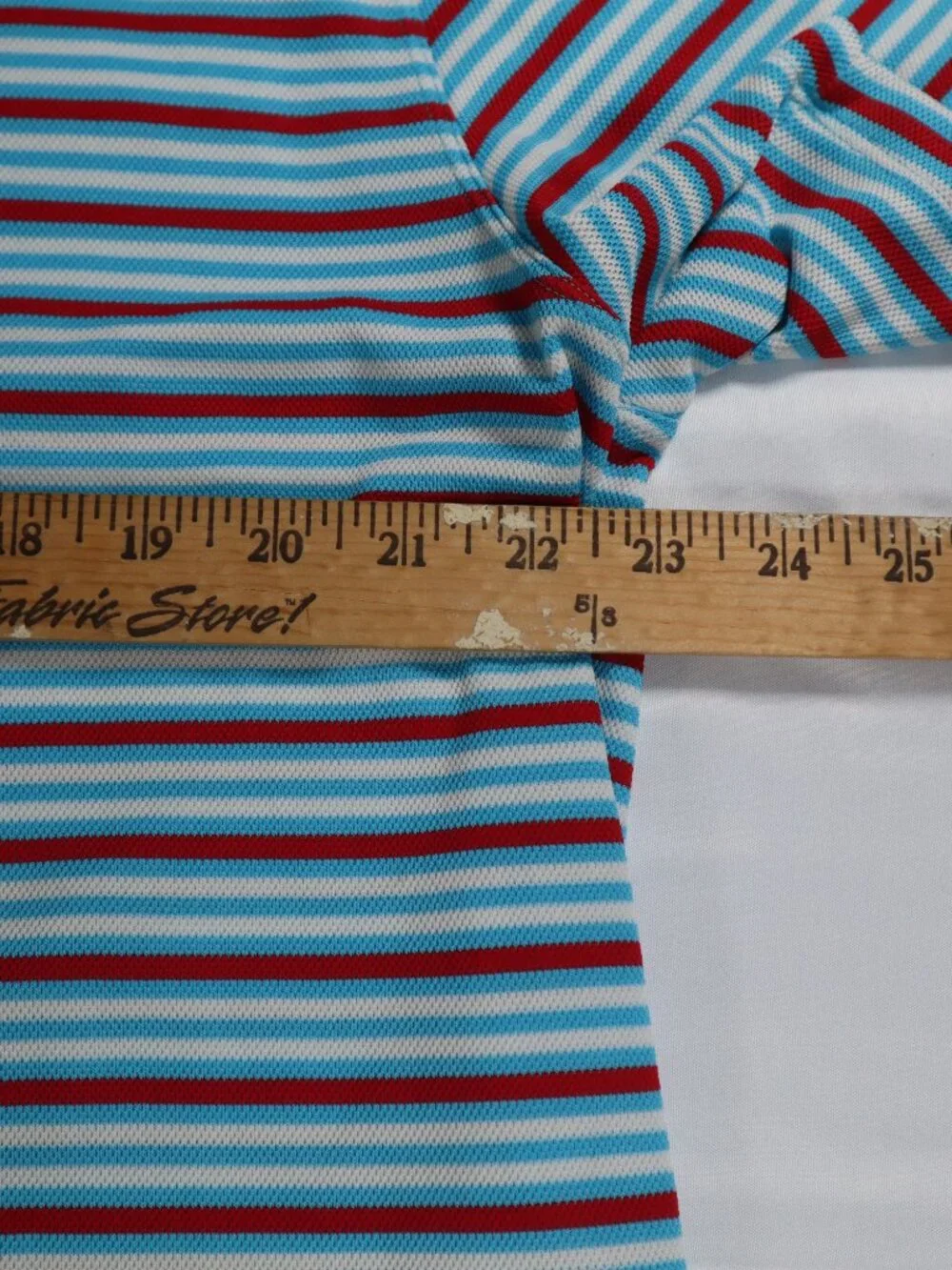 Nike Dri-Fit Standard Fit Two Button Polo Shirt Red White and Blue Stripes XL